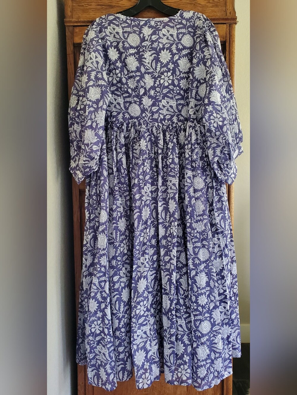 DAUGHTERS OF INDIA Kyra Midi Dress ~ Blue Iris NWT LARGE $199.00 - Picture 8 of 12